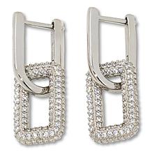 Radiance by Absolute™ 3.01ctw Paperclip Rectangle Dangle Earrings