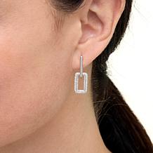 Radiance by Absolute™ 3.01ctw Paperclip Rectangle Dangle Earrings