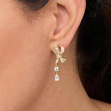 Radiance by Absolute™ 3.34ctw Mixed Cut Bow Drop Earrings