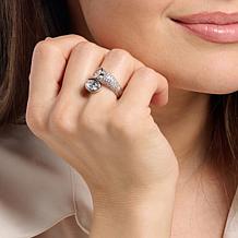 Radiance by Absolute™ 3.74ctw Multi-Stone CZ Oval Bypass Ring