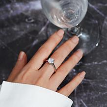 Radiance by Absolute™ 3.79ctw Round and Pavé Gallery Solitaire Ring