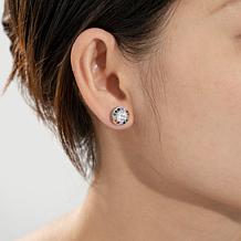 Radiance by Absolute™ 4.10ctw Round Stone Rainbow Halo Stud Earrings
