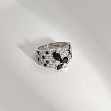 Radiance by Absolute™ 4.28ctw Mixed-Cut Lab-Grown Sapphire and CZ Ring