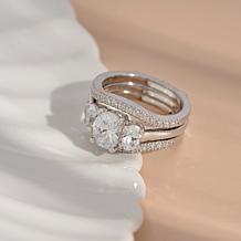 Radiance by Absolute™ 4.67ctw Round 3-Stone Engagement Ring Set