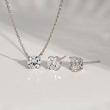 Radiance by Absolute™ 4.77ctw Round Slide Pendant Necklace & Earrings
