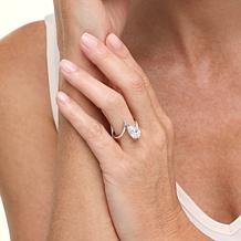 Radiance by Absolute™ 5.33ct Pear Cut Solitaire Bypass Ring