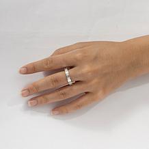 Radiance by Absolute™ 5.78ctw Emerald-Cut Bar-Set 5-Stone Ring