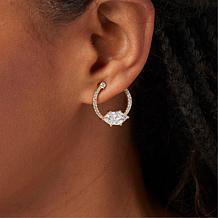Radiance by Absolute™ 6.18ctw Specialty Cut Hoop Stud Earrings