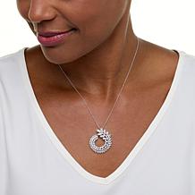 Radiance by Absolute™ 9.20ctw Sterling Silver Swirl Pendant with Chain