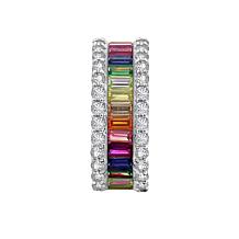 Radiance by Absolute™ Baguette and Pavé Rainbow Eternity Ring