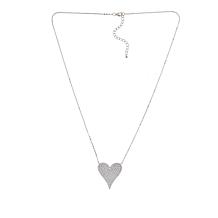 Radiance by Absolute™ Cubic Zirconia Pavé Heart Drop Necklace