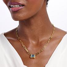 Radiance by Absolute™ CZ-Accented Paperclip Chain Necklace