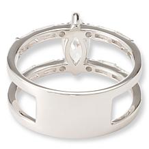 Radiance by Absolute™ Double Oval CZ Sterling Silver Ring
