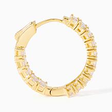 Radiance by Absolute East West Emerald Cut Inside Out 1" Hoops