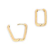 Radiance by Absolute™ Goldtone Pavé Oval Hoop Earrings