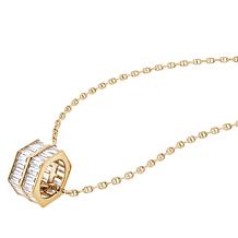 Radiance by Absolute™ Hexagon-Design Baguette Pendant with Chain
