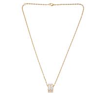 Radiance by Absolute™ Hexagon-Design Baguette Pendant with Chain