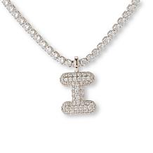 Radiance by Absolute™ Initial Tennis Necklace - Silvertone