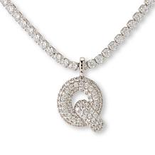 Radiance by Absolute™ Initial Tennis Necklace - Silvertone