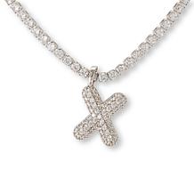 Radiance by Absolute™ Initial Tennis Necklace - Silvertone