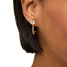 Radiance by Absolute™ J-Hoop Stud Twist-Design Earrings 