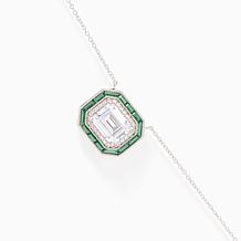 Radiance by Absolute™ Marysol Patton Emerald-cut Emerald-color Neck...