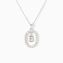 Radiance by Absolute Oval Framed Initial Pendant
