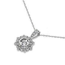 Radiance by Absolute™ Platinum-Plated 0.77ctw Cluster Pendant Necklace