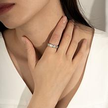 Radiance by Absolute™ Platinum-Plated Baguette and Round Eternity Ring