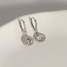 Radiance by Absolute™ Platinum-Plated Pavé Round Dangle Earrings
