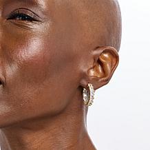 Radiance by Absolute™ Princess-Cut Inside/Outside Hoop Earrings