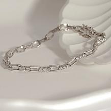 Radiance by Absolute™ Round Stone Chain-Link Tennis Bracelet