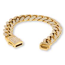 Radiance by Absolute™ Stainless Steel Cuban Linked Bracelet