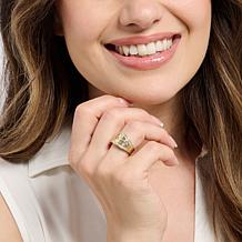 Radiance by Absolute™ Stainless Steel Round CZ Band Ring