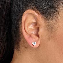 Radiance by Absolute™ Sterling Silver 7mm Heart Stud Earrings