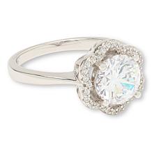 Radiance by Absolute™ Sterling Silver Blossom Halo Ring