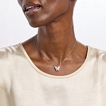 Radiance by Absolute™ Sterling Silver Butterfly Drop Chain Necklace