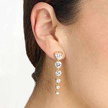 Radiance by Absolute™ Sterling Silver Cascading Heart Drop Earrings