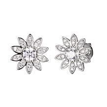 Radiance by Absolute™ Sterling Silver Floral Stud Earrings