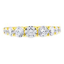 Radiance by Absolute™ Sterling Silver Graduated Round Stone Band Ring