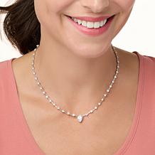 Radiance by Absolute™ Sterling Silver Pear and Round Choker Necklace