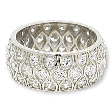 Radiance by Absolute™ Sterling Silver Triple Row Domed Band Ring