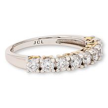 Radiance by Absolute™ "STRENGTH" Half-Eternity CZ-Accented Band Ring