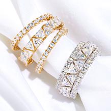 Radiance by Absolute™ Trilliant-Cut Eternity Ring 3-piece Set