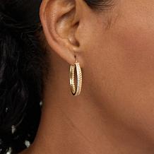 Radiance by Absolute™ x Katharine McPhee 2-Row Pavé Hoop Earrings
