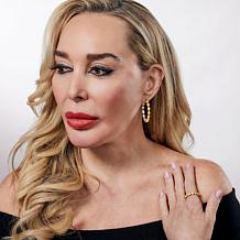 Radiance by Absolute™ x Marysol Patton Yellow Pear Hoop Earrings -1.5"