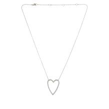 Radiance by Absolute™1.10ctw Pavé Open Heart Necklace