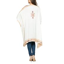 Raj Aamani Thick Stitch Embroidered Duster Kimono