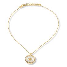 Rarities 18" Gold-Plated Gemstone Octagon Pendant Necklace
