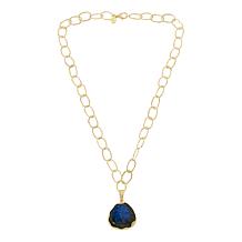 Rarities 24" Gemstone Gold-Plated Link Necklace